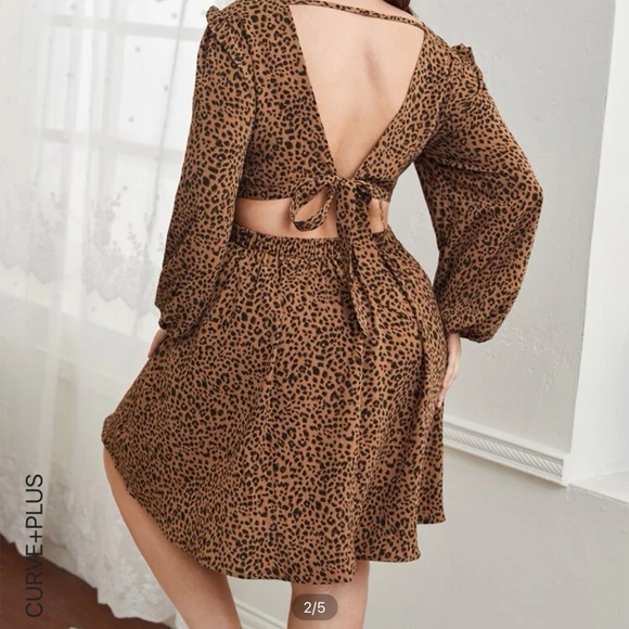 SHEIN New Without Tags Leopard Dress 2XL - Picture 5 of 7